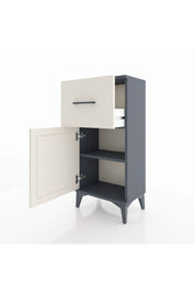 Arges Komodin Tek Raflı Tek Çekmeceli Tek Kapaklı 44x30x96 Antrasit-Aytaşı