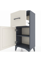 Arges Komodin Tek Raflı Tek Çekmeceli Tek Kapaklı 44x30x96 Antrasit-Aytaşı