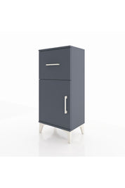 Arges Komodin Tek Raflı Tek Çekmeceli Tek Kapaklı 44x30x96 Antrasit-Antrasit