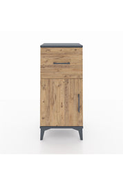 Arges Komodin Tek Raflı Tek Çekmeceli Tek Kapaklı 44x30x96 Antrasit-Çam