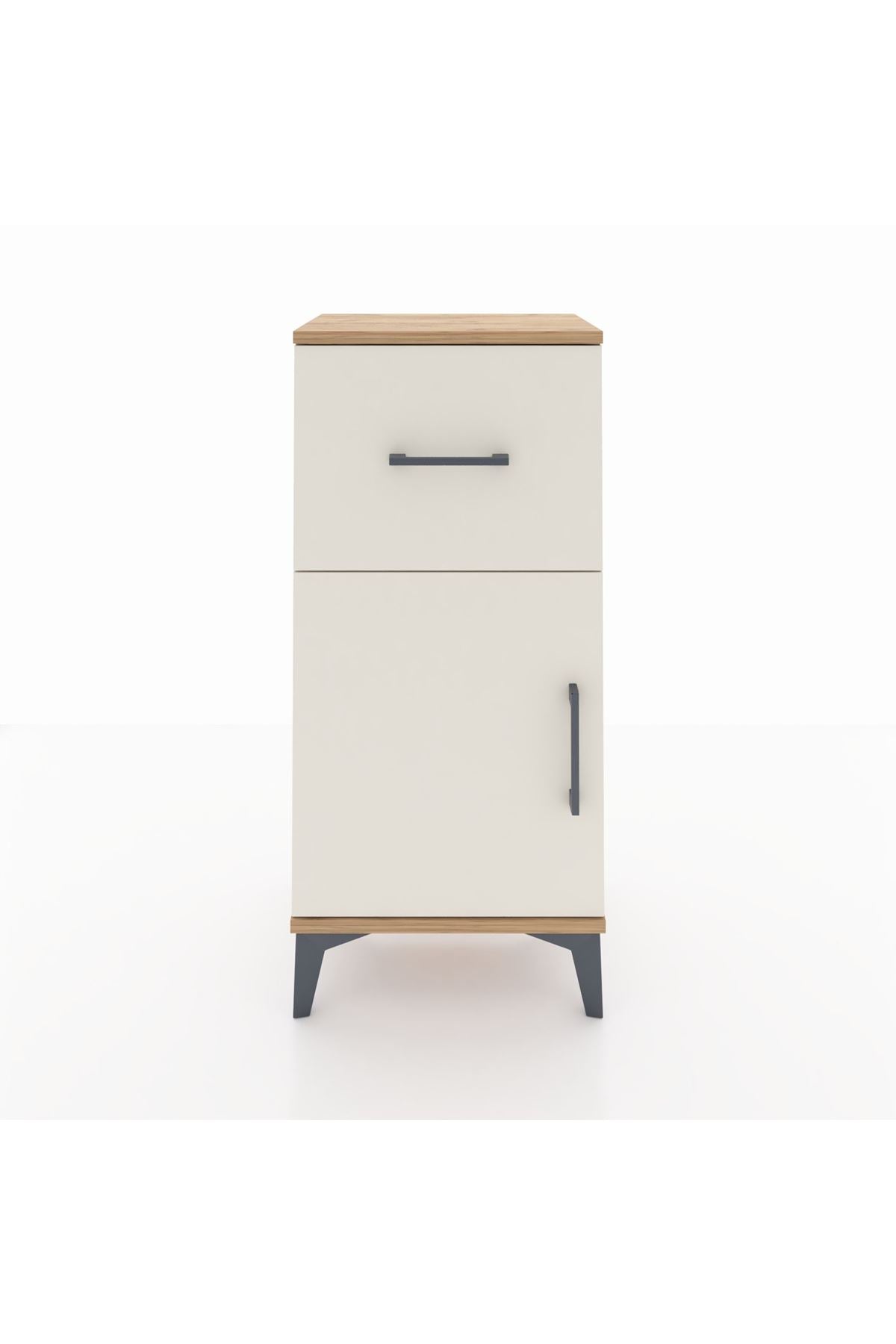 Arges Komodin Tek Raflı Tek Çekmeceli Tek Kapaklı 44x30x96 Çam-Aytaşı