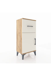 Arges Komodin Tek Raflı Tek Çekmeceli Tek Kapaklı 44x30x96 Çam-Aytaşı