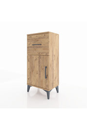 Arges Komodin Tek Raflı Tek Çekmeceli Tek Kapaklı 44x30x96 Çam-Çam