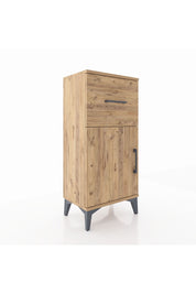 Arges Komodin Tek Raflı Tek Çekmeceli Tek Kapaklı 44x30x96 Çam-Çam