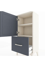 Arges Komodin 2 Raflı Tek Çekmeceli Tek Kapaklı 44x30x96 Aytaşı-Antrasit