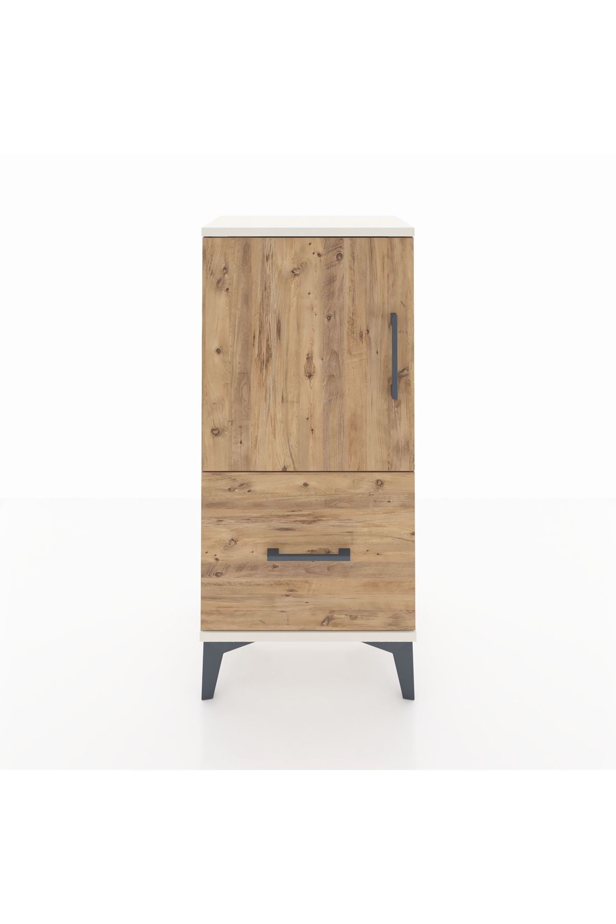 Arges Komodin 2 Raflı Tek Çekmeceli Tek Kapaklı 44x30x96 Aytaşı-Çam