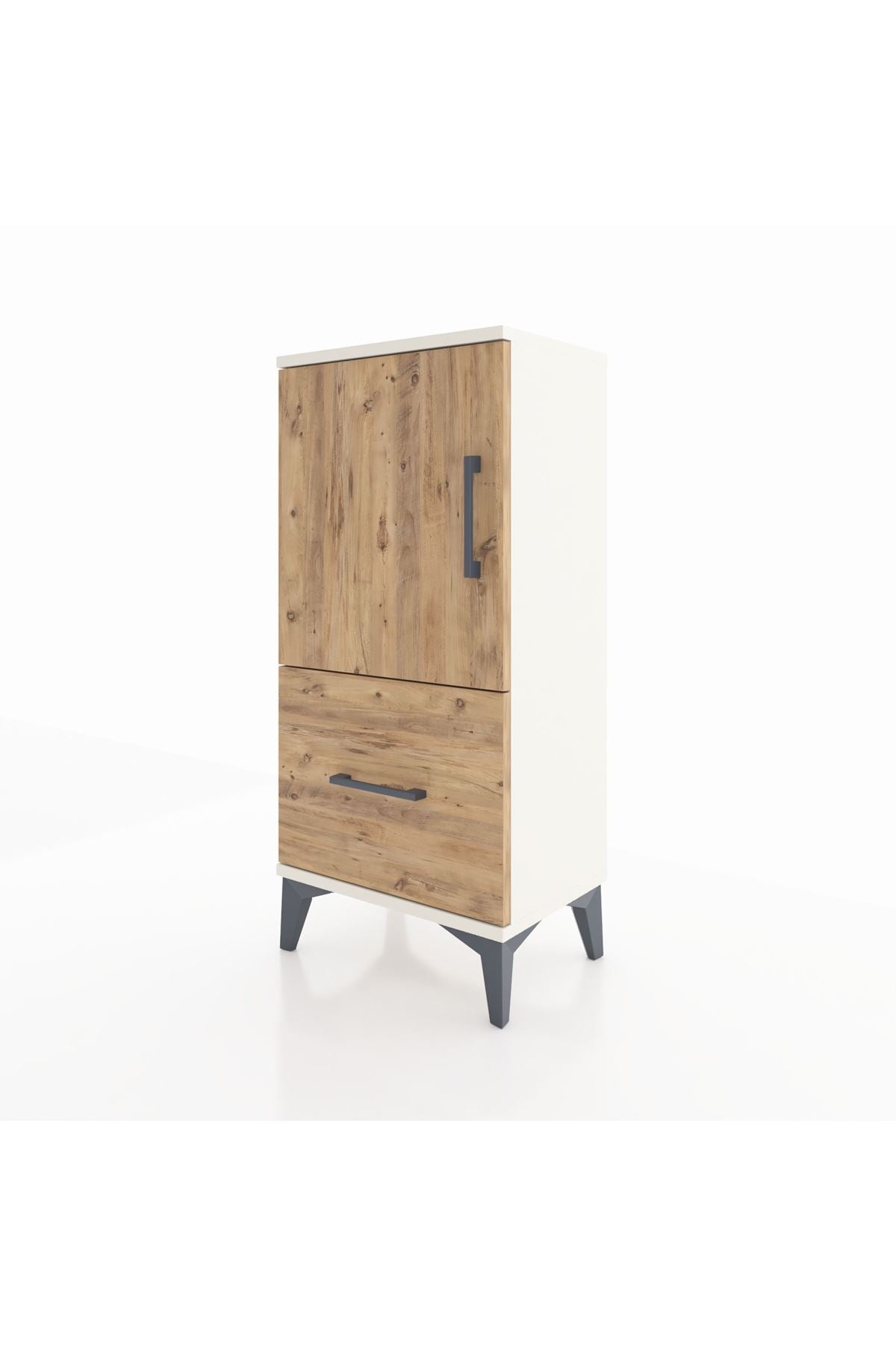 Arges Komodin 2 Raflı Tek Çekmeceli Tek Kapaklı 44x30x96 Aytaşı-Çam