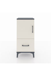 Arges Komodin 2 Raflı Tek Çekmeceli Tek Kapaklı 44x30x96 Antrasit-Aytaşı