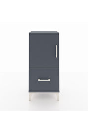 Arges Komodin 2 Raflı Tek Çekmeceli Tek Kapaklı 44x30x96 Antrasit-Antrasit