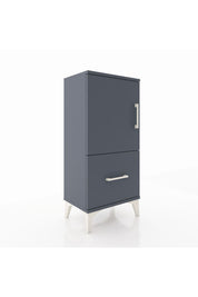 Arges Komodin 2 Raflı Tek Çekmeceli Tek Kapaklı 44x30x96 Antrasit-Antrasit