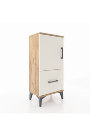 Arges Komodin 2 Raflı Tek Çekmeceli Tek Kapaklı 44x30x96 Çam-Aytaşı