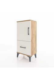 Arges Komodin 2 Raflı Tek Çekmeceli Tek Kapaklı 44x30x96 Çam-Aytaşı
