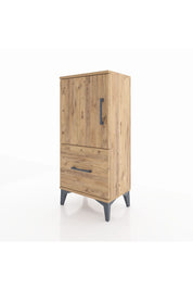 Arges Komodin 2 Raflı Tek Çekmeceli Tek Kapaklı 44x30x96 Çam-Çam