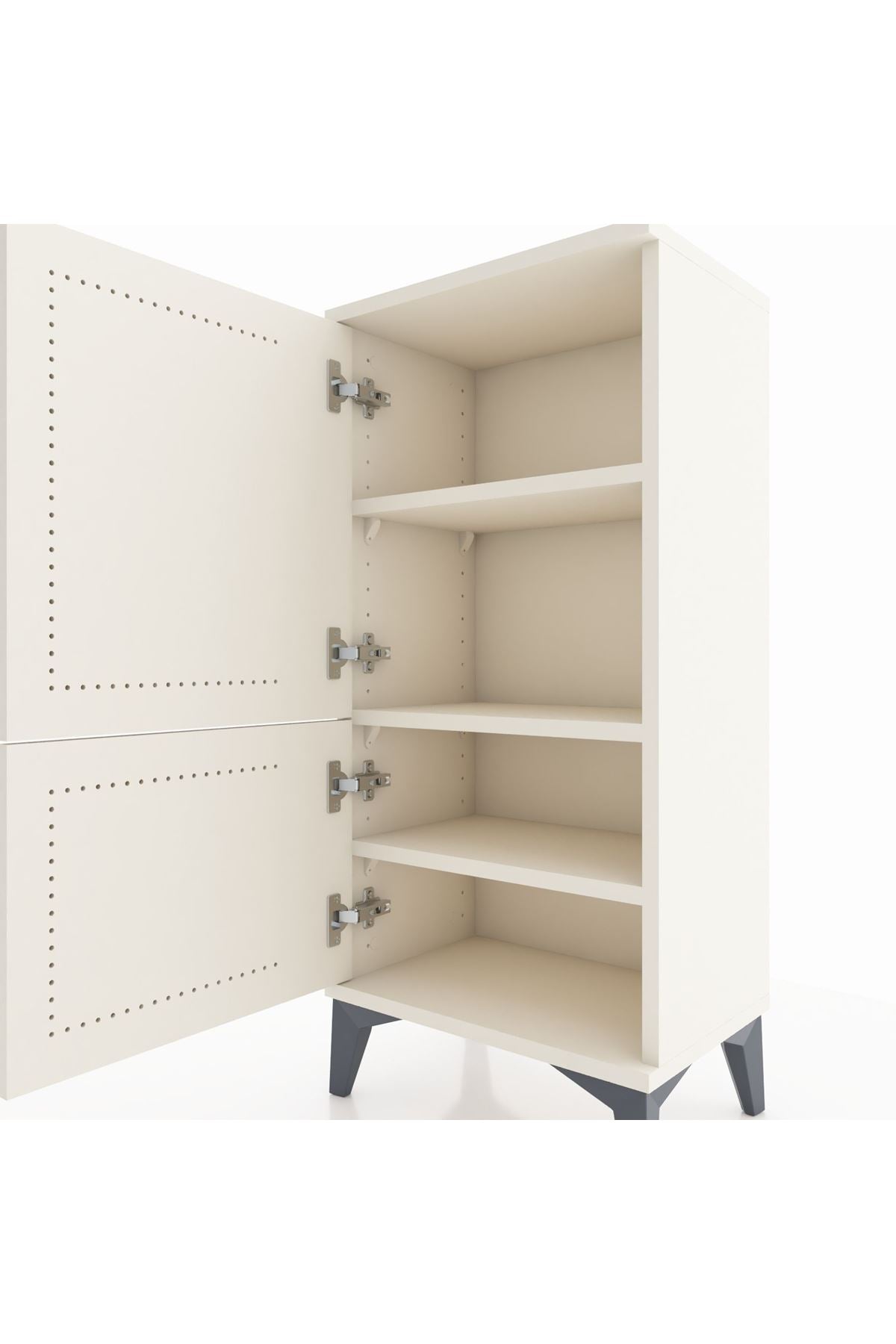 Arges Komodin 3 Raflı 2 Kapaklı 44x30x96 Aytaşı-Aytaşı