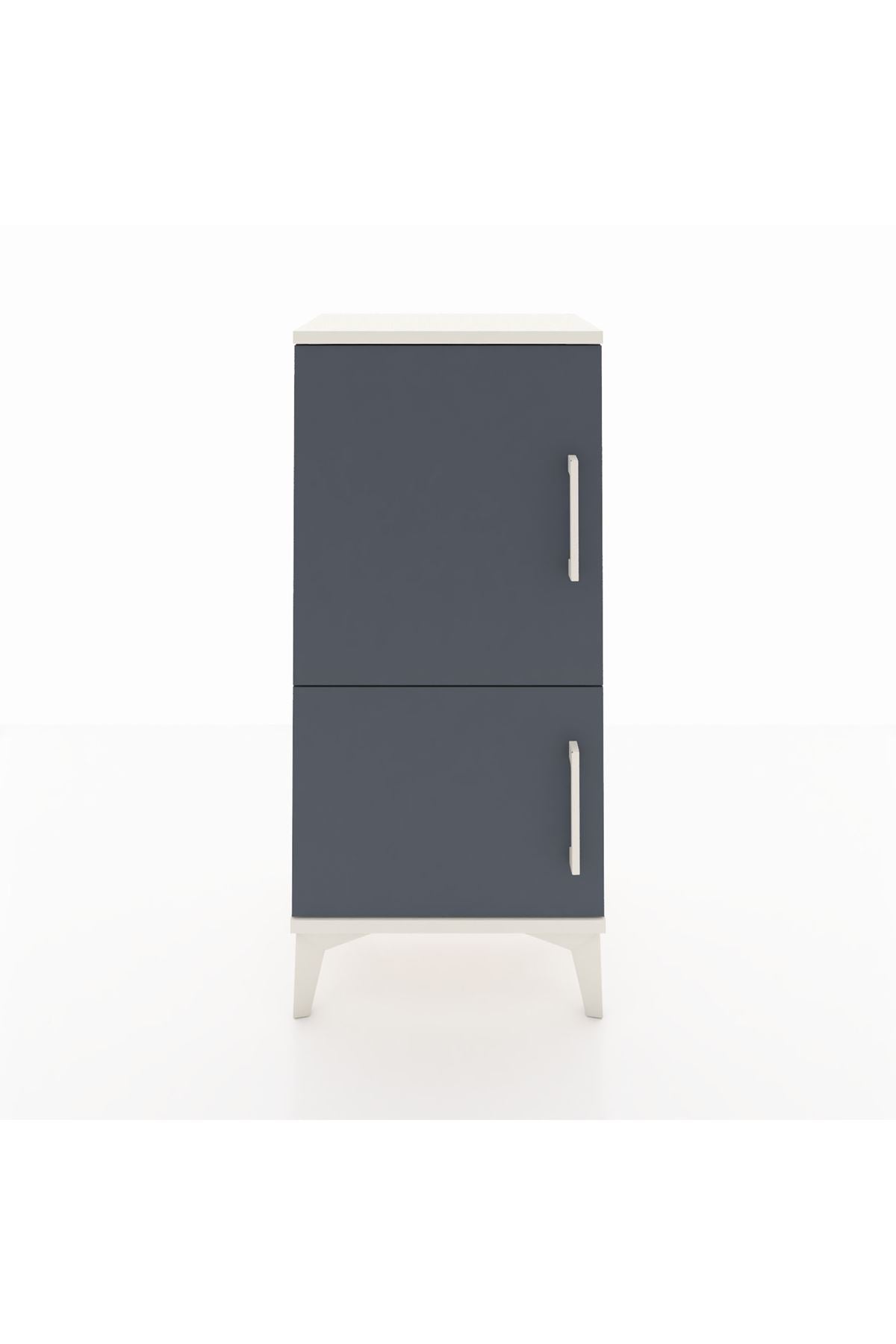 Arges Komodin 3 Raflı 2 Kapaklı 44x30x96 Aytaşı-Antrasit