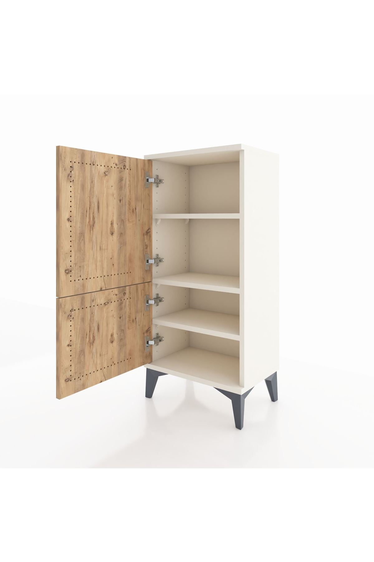 Arges Komodin 3 Raflı 2 Kapaklı 44x30x96 Aytaşı-Çam