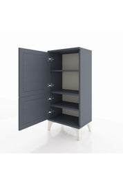 Arges Komodin 3 Raflı 2 Kapaklı 44x30x96 Antrasit-Antrasit