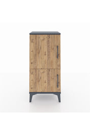 Arges Komodin 3 Raflı 2 Kapaklı 44x30x96 Antrasit-Çam