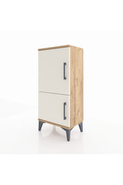Arges Komodin 3 Raflı 2 Kapaklı 44x30x96 Çam-Aytaşı