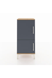 Arges Komodin 3 Raflı 2 Kapaklı 44x30x96 Çam-Antrasit