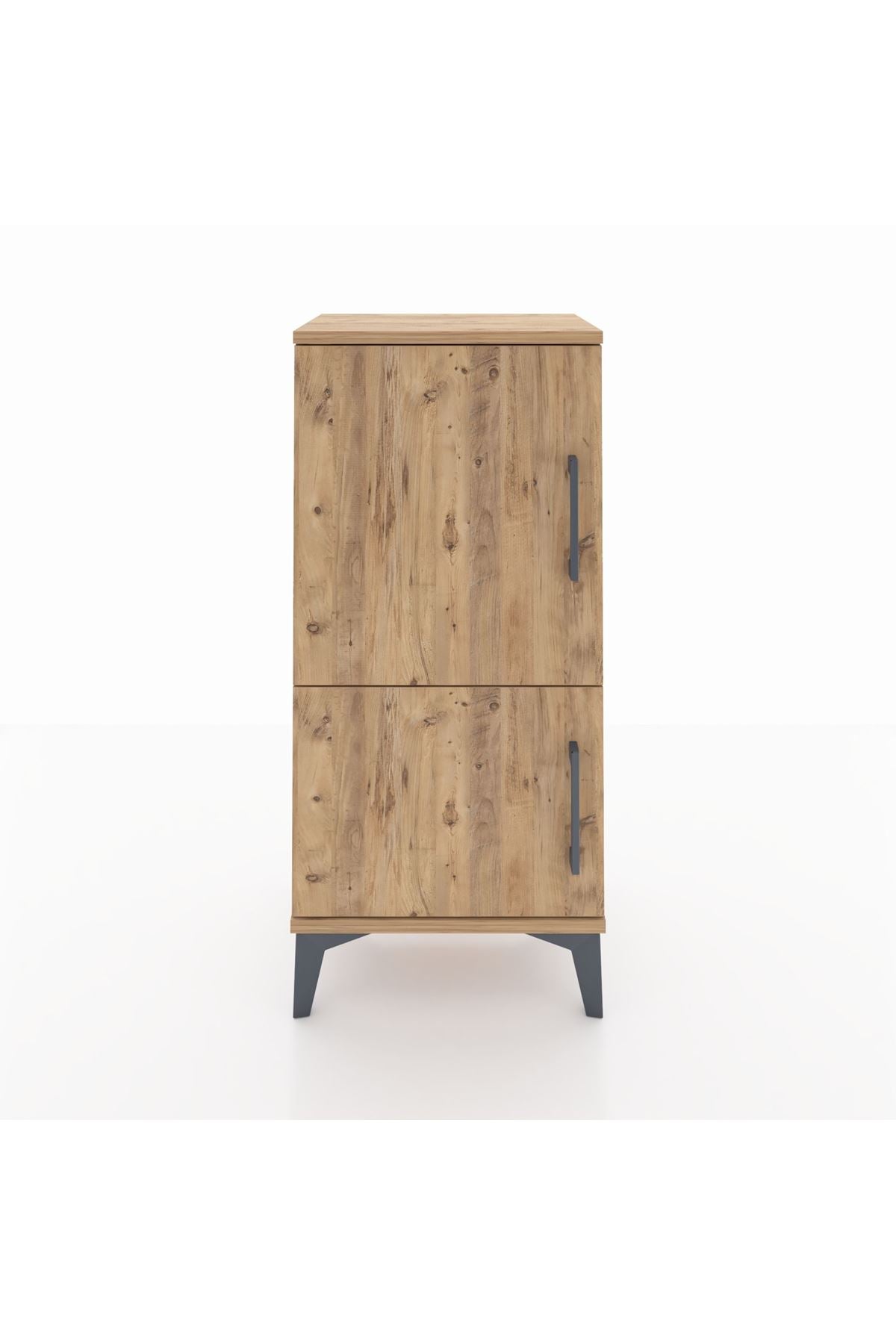 Arges Komodin 3 Raflı 2 Kapaklı 44x30x96 Çam-Çam