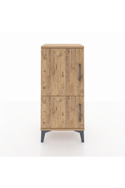 Arges Komodin 3 Raflı 2 Kapaklı 44x30x96 Çam-Çam