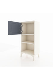 Arges Komodin 2 Raflı Tek Kapaklı 44x30x96 Aytaşı-Antrasit