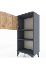 Arges Komodin 2 Raflı Tek Kapaklı 44x30x96 Antrasit-Çam