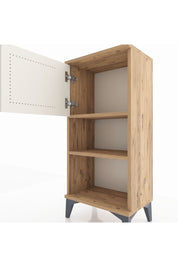 Arges Komodin 2 Raflı Tek Kapaklı 44x30x96 Çam-Aytaşı