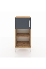 Arges Komodin 2 Raflı Tek Kapaklı 44x30x96 Çam-Antrasit