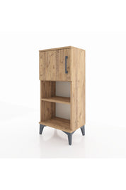 Arges Komodin 2 Raflı Tek Kapaklı 44x30x96 Çam-Çam