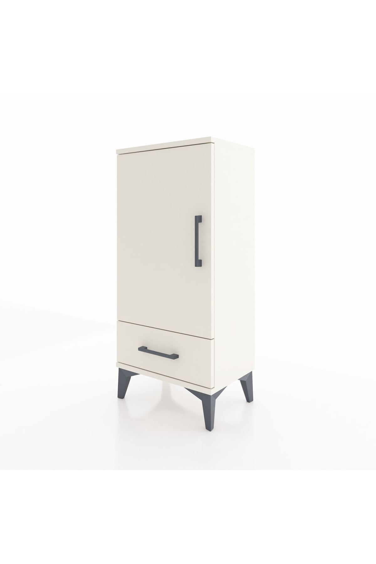 Arges Komodin 3 Raflı Tek Çekmeceli Tek Kapaklı 44x30x96 Aytaşı-Aytaşı