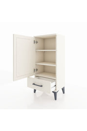 Arges Komodin 3 Raflı Tek Çekmeceli Tek Kapaklı 44x30x96 Aytaşı-Aytaşı