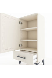 Arges Komodin 3 Raflı Tek Çekmeceli Tek Kapaklı 44x30x96 Aytaşı-Aytaşı