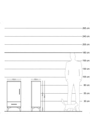 Arges Komodin 3 Raflı Tek Çekmeceli Tek Kapaklı 44x30x96 Aytaşı-Antrasit
