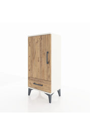 Arges Komodin 3 Raflı Tek Çekmeceli Tek Kapaklı 44x30x96 Aytaşı-Çam