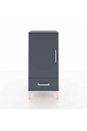 Arges Komodin 3 Raflı Tek Çekmeceli Tek Kapaklı 44x30x96 Antrasit-Antrasit