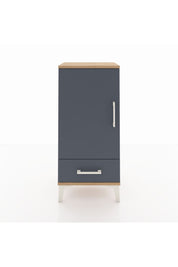 Arges Komodin 3 Raflı Tek Çekmeceli Tek Kapaklı 44x30x96 Çam-Antrasit