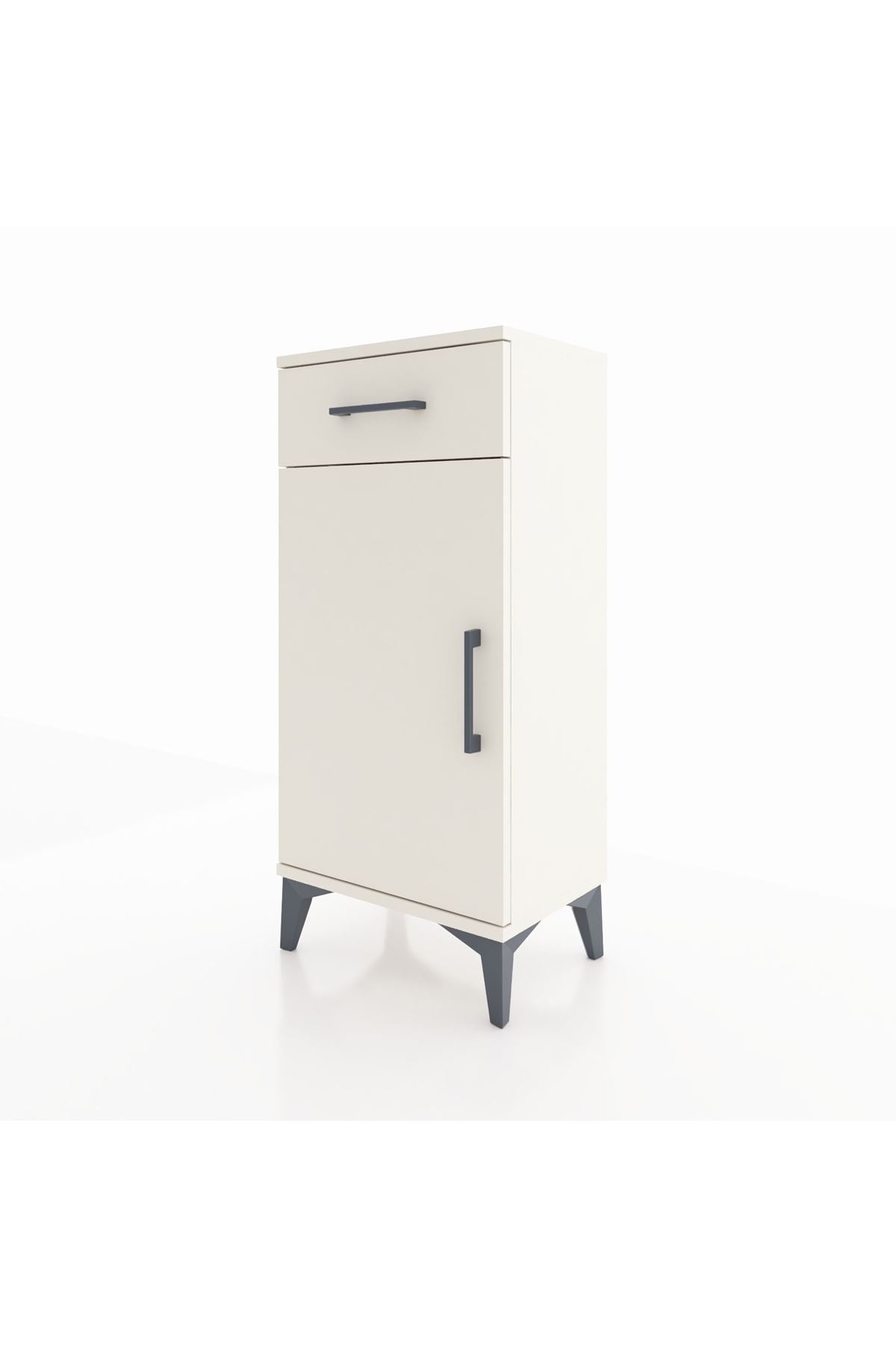 Arges Komodin 2 Raflı Tek Çekmeceli Tek Kapaklı 44x30x96 Aytaşı-Aytaşı