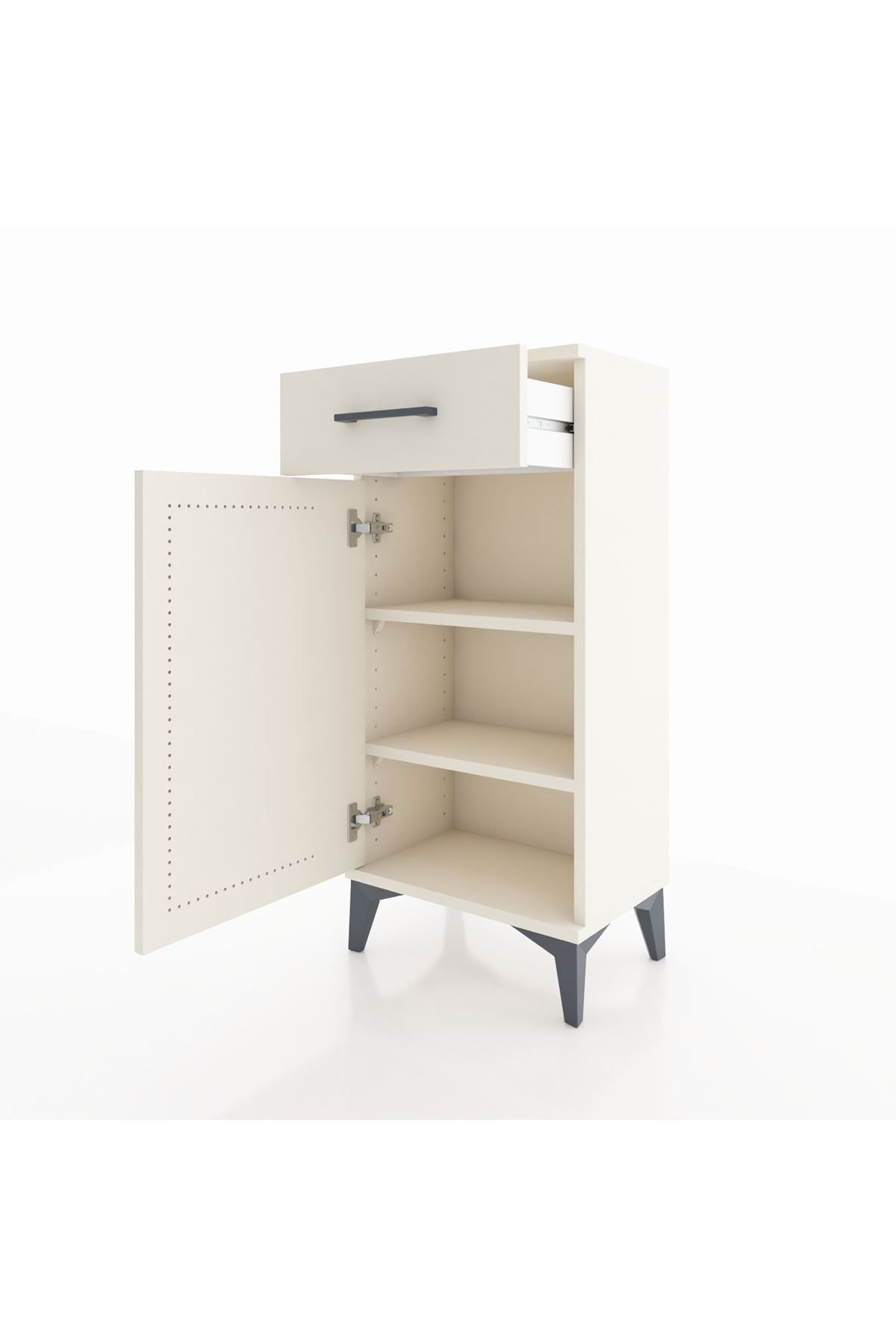 Arges Komodin 2 Raflı Tek Çekmeceli Tek Kapaklı 44x30x96 Aytaşı-Aytaşı