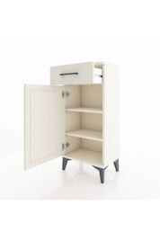 Arges Komodin 2 Raflı Tek Çekmeceli Tek Kapaklı 44x30x96 Aytaşı-Aytaşı