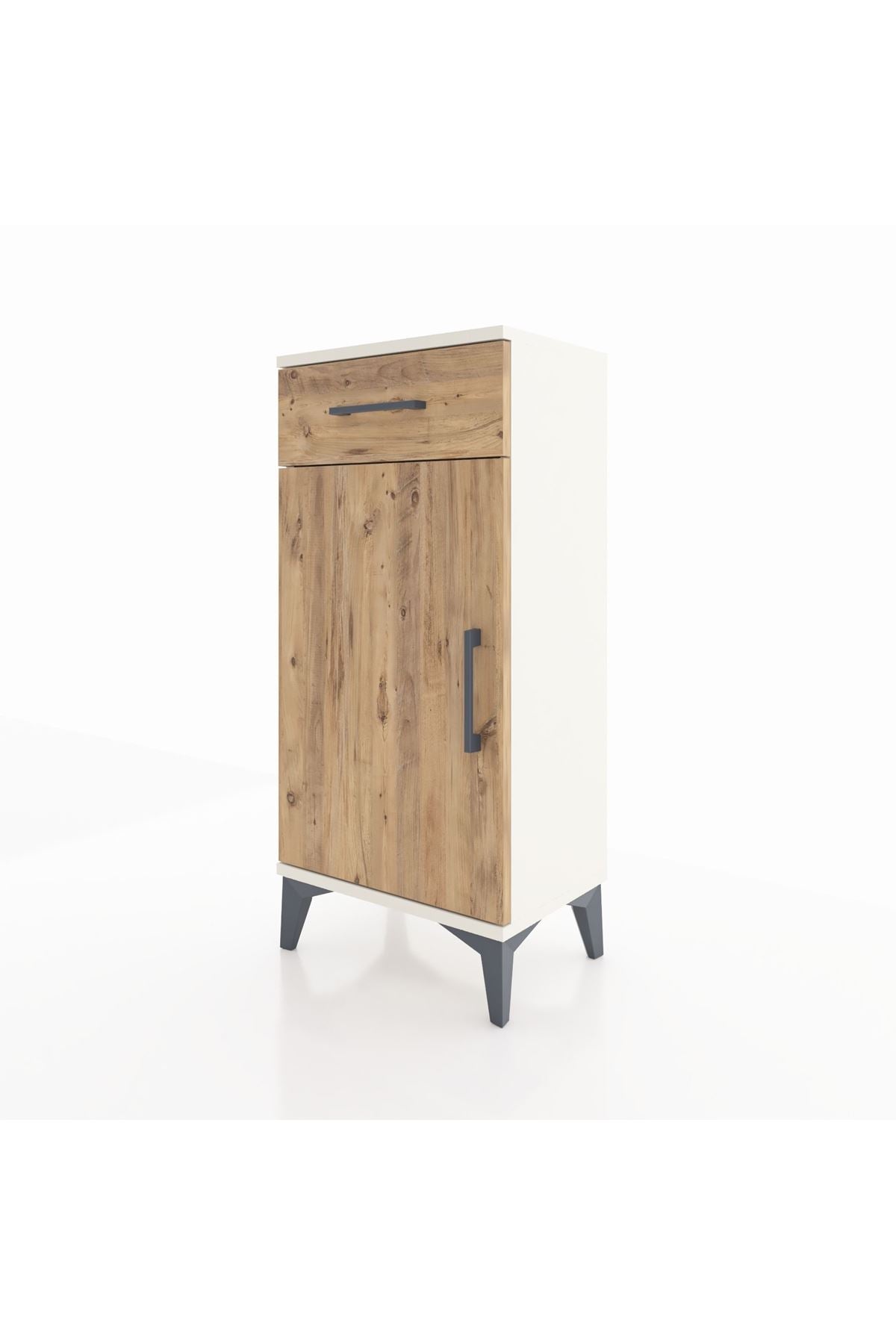 Arges Komodin 2 Raflı Tek Çekmeceli Tek Kapaklı 44x30x96 Aytaşı-Çam