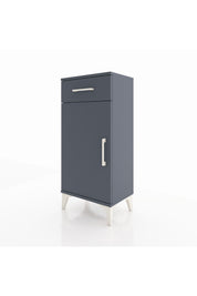 Arges Komodin 2 Raflı Tek Çekmeceli Tek Kapaklı 44x30x96 Antrasit-Antrasit