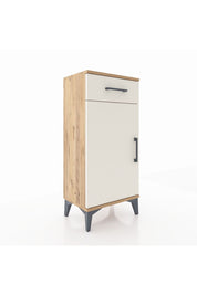 Arges Komodin 2 Raflı Tek Çekmeceli Tek Kapaklı 44x30x96 Çam-Aytaşı