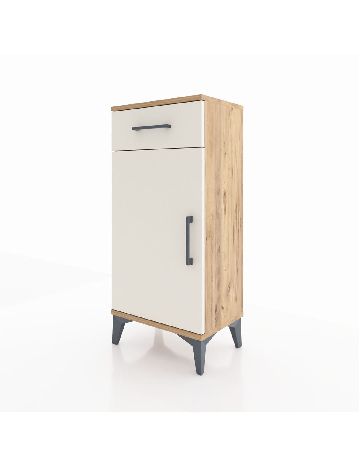 Arges Komodin 2 Raflı Tek Çekmeceli Tek Kapaklı 44x30x96 - S09M042V7A