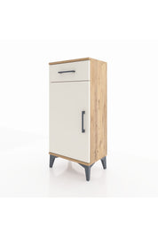 Arges Komodin 2 Raflı Tek Çekmeceli Tek Kapaklı 44x30x96 Çam-Aytaşı