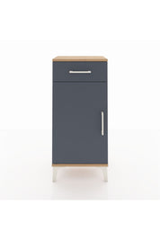 Arges Komodin 2 Raflı Tek Çekmeceli Tek Kapaklı 44x30x96 Çam-Antrasit