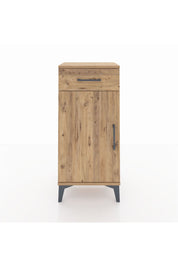 Arges Komodin 2 Raflı Tek Çekmeceli Tek Kapaklı 44x30x96 Çam-Çam