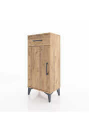 Arges Komodin 2 Raflı Tek Çekmeceli Tek Kapaklı 44x30x96 Çam-Çam