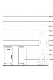 Arges Komodin 2 Raflı Tek Çekmeceli Tek Kapaklı 44x30x96 Çam-Çam
